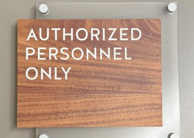 Multi-Layer ADA Sign on Standoffs
