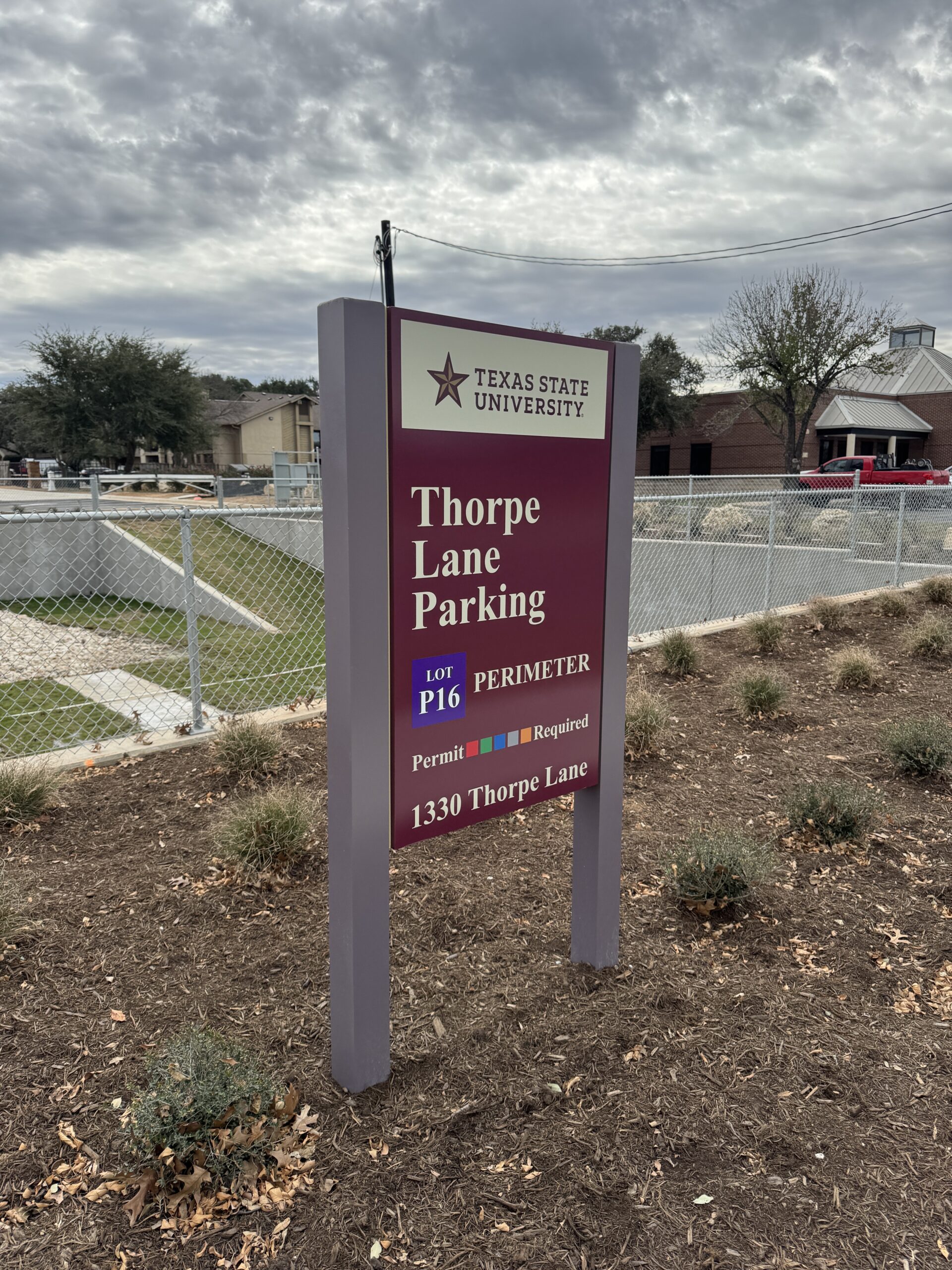 TXST Thorpe Parking Post and Panel